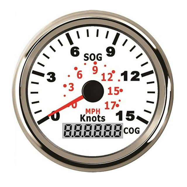 Car GPS Speedometer 15Knots 17MPH LCD Speed Gauge For Automobile Refitting With GPS Speed Sensor Backlight 85mm 12V 24V ,High Precision