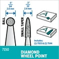 thumbnail image 2 of Dremel 7150 Diamond Wheel Point Set Rotary Tool Accessory, 2 Pack, 2 of 8