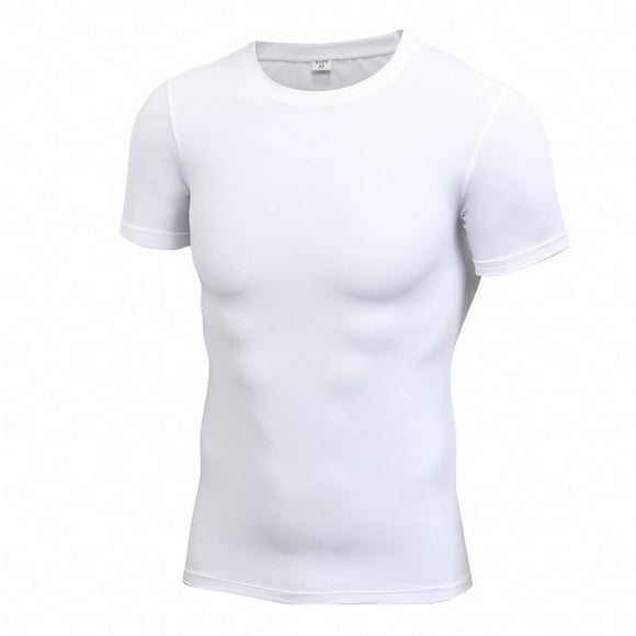 Greyghost T-Shirts de Compression pour Hommes Séchage Rapide Basket-Ball Course à Manches Courtes Sport Sous-Vêtements Serrés