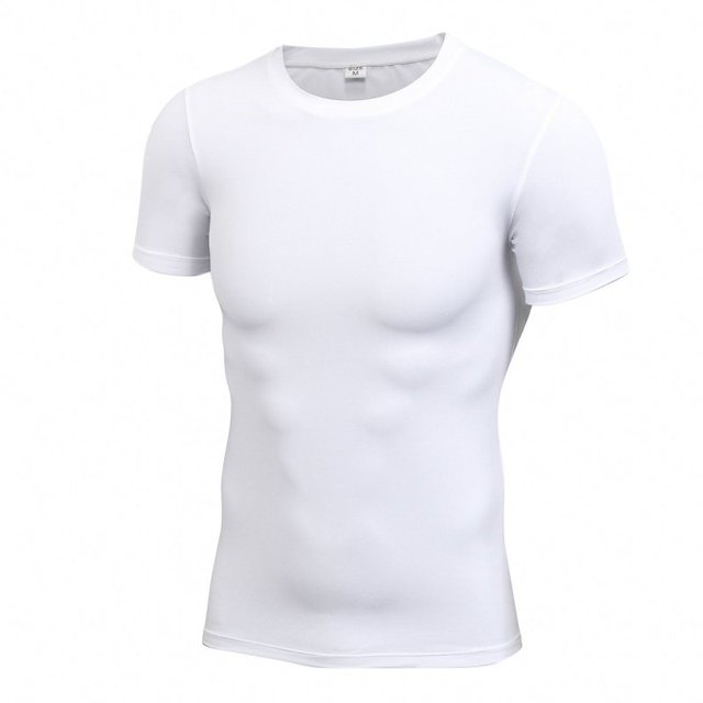 Greyghost T-Shirts de Compression pour Hommes Séchage Rapide Basketball Course Manches Courtes Sport Couche de Base Serrée