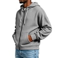 thumbnail image 5 of NominalSnug Zip up Hoodies for Mens Long Sleeve Jackets Casual Hooded Sweatshirts Warm Coat with Pockets, 5 of 8