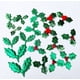 thumbnail image 4 of Simulación de hojas verdes navideñas, bolas navideñas, manualidades, regalo, tocado, corona, hojas triangulares, accesorios de tela para bricolaje, 4 of 6
