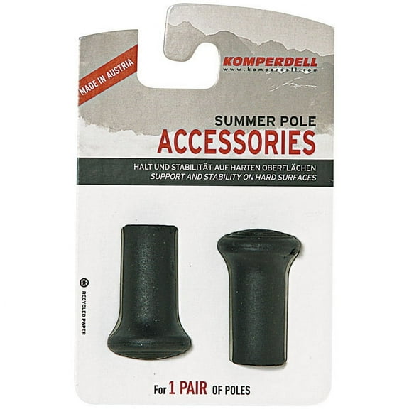 Komperdell Rubber Regular Walk Tip for Trekking Pole, Black