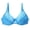 Blue-A, variant on Full Coverage Lace Bra Plus Size Unlined Sheer Mesh Ultra Thin Seductive Lingerie for Women