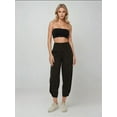 thumbnail image 3 of High Waist Tapered Pants with Waist Button Detail, 3 of 4