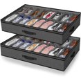 thumbnail image 1 of Scidweet 2 Pack Under Bed Shoe Storage Organizer for Closet, Fits Total 32 Pairs Foldable Underbed Shoes Containers, 1 of 6