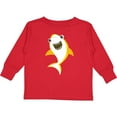 thumbnail image 3 of Inktastic Cute Shark, Little Shark, Yellow Shark, Sea Animal Boys or Girls Long Sleeve Toddler T-Shirt, 3 of 5