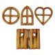 thumbnail image 3 of Kit De Puerta Artesanal. Puerta De Madera De Tres Hojas. Montaje De Puerta. Decoración Y Colgantes., 3 of 8