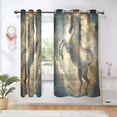thumbnail image 6 of 2 Panels Set Blackout Curtains Thermal Insulated Sun Protection Room Darkening Drapes for Bedroom Noble and Elegant Horse, 6 of 7