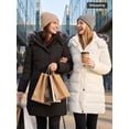 thumbnail image 4 of Wantdo Women's Plus Size Winter Jacket Warm Waterproof Jacket Insulated Puffer Coat White 3XB, 4 of 11