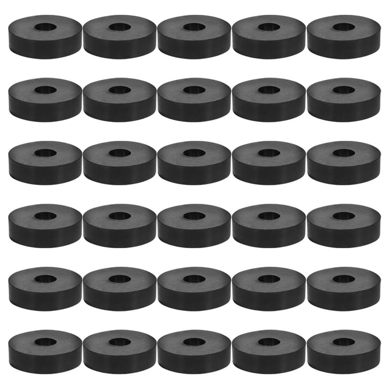 PATIKIL Flat Rubber Washers – 16-Pack, 1 Inch OD X 3/8 Inch ID X 1/2 Inch Thick, Anti-Vibration Bushing Spacers