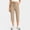 Beige, variant on Xdegoge Dressy Capri Pants for Women Casual Drawstring Elastic Waist Straight Leg Cropped Trousers with Pockets Lightweight Activewear for Jogging Workout Gym
