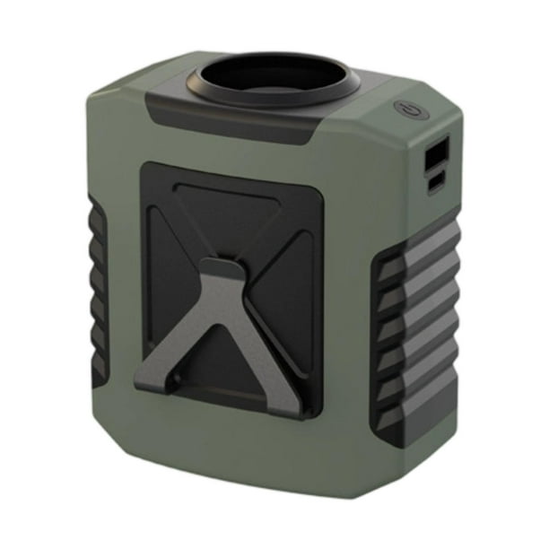 Ventilador de cintura con linterna, potente y práctico mini ventilador portátil para viajes. Verde