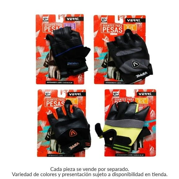Guantes para pesas Verri talla grande varios modelos 1 par