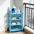 thumbnail image 4 of Four Layer Bathroom Storage Rack Multi Tier Organizer for Countertop Shower and Kitchen Shelves(Blue), 4 of 6