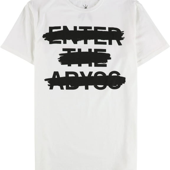 Tags Weekly Mens Enter The Abyss Graphic T-Shirt, White, Medium