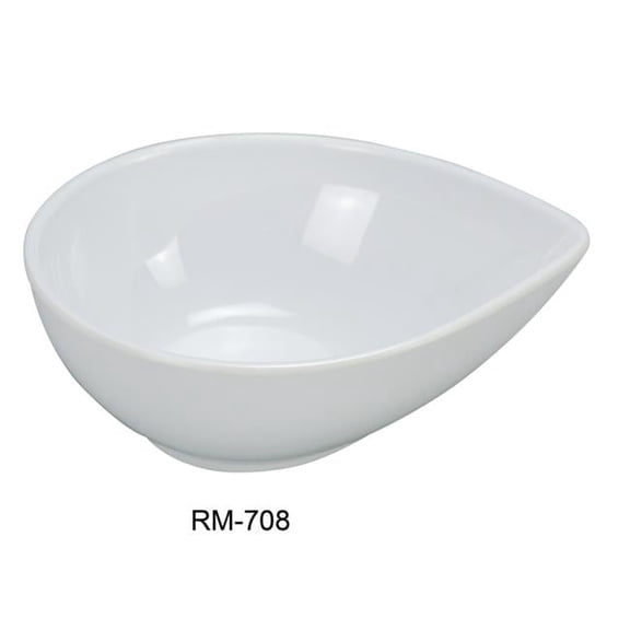 Yanco RM-708 Rome Water Drop Shape Bowl, White - 26 oz - Pack of 48