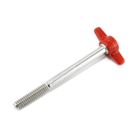 

x 3 Stainless Steel - Red Tee Wing Plastic Knob - Standard/Coarse Thread - Length: 3.000 - Proudly Built in - Package of (4)