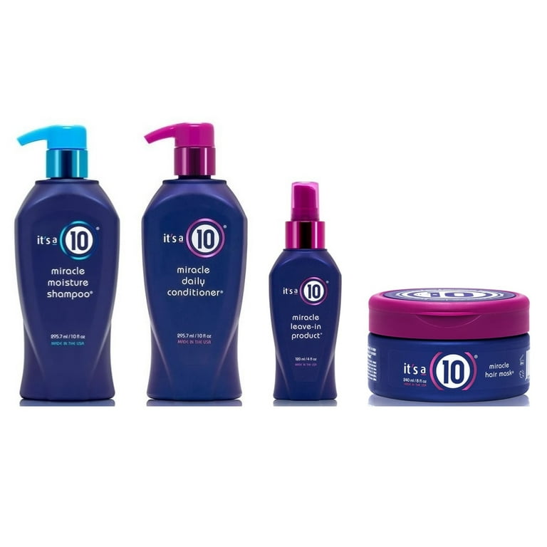 It's A 10 Miracle Nourishing, Moisturizing Daily Shampoo, Leave-In Conditioner, Full Size Set - 3 Piece