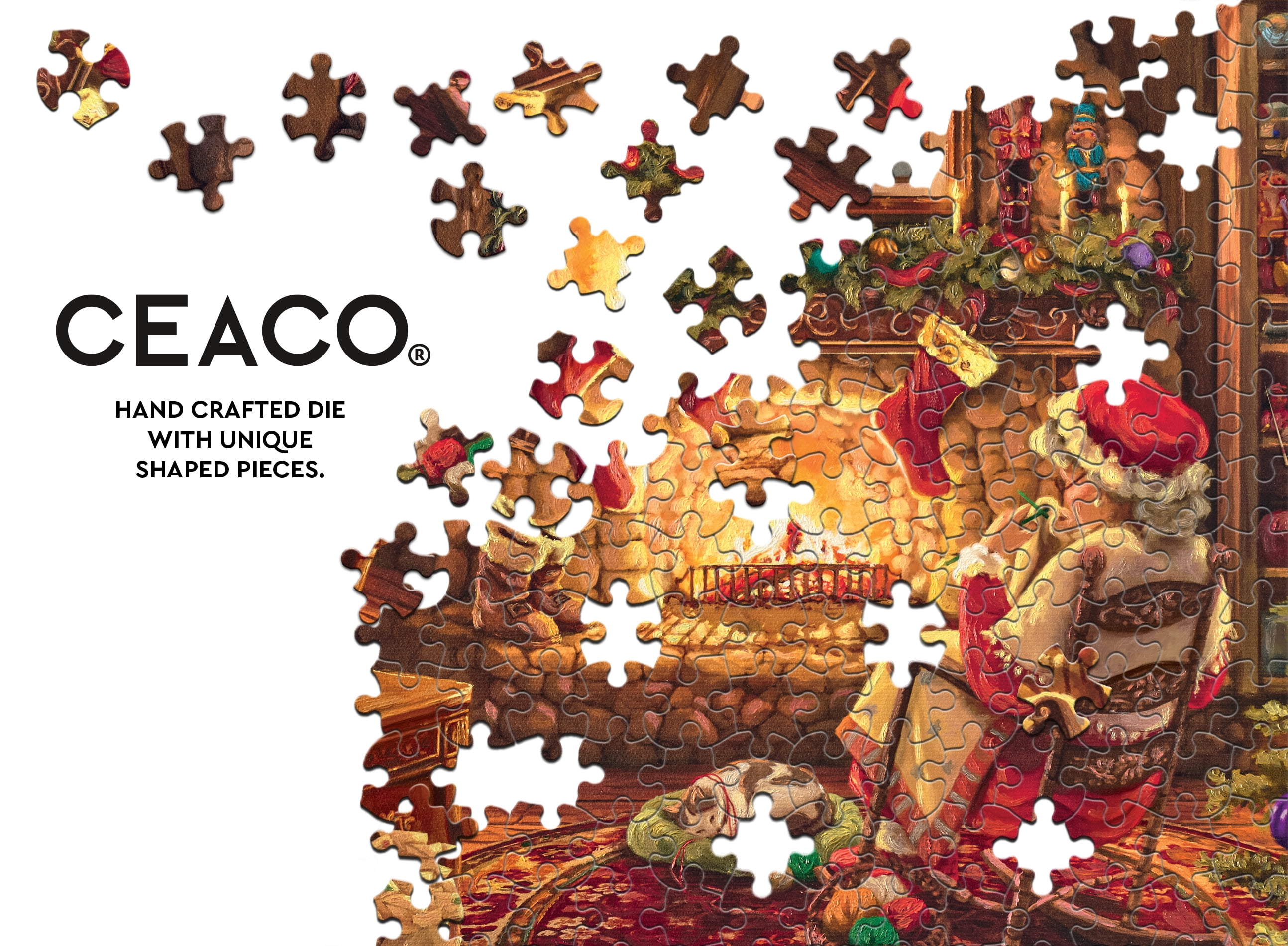 Buffalo Games Santa Checking his List 1000-Piece Interlocking Jigsaw Puzzles for Adults Ages 14+