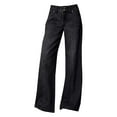 thumbnail image 7 of Women's High Waist Jeans, Baggy Wide Leg Denim Pants, Stretchy Comfortable Jeans for Women, Casual Loose Fit Trousers, Daily Wear and Outfit Essentials-Black, 7 of 7