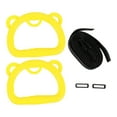thumbnail image 1 of S SERENABLE 2 Pieces Gymnastics Rings with Webbing Gym Rings for Hotel Home Gym Exercise yellow, 1 of 9