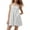 White, variant on Elippeo Women's Babydoll Mini Dress Solid Color Sleeveless Spaghetti Strap Button Front A-Line Dress with Pockets