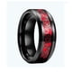 thumbnail image 3 of Anillo de acero inoxidable Universal Gear patch Anillo de moda para hombres y mujeres negro y rojo, 3 of 8
