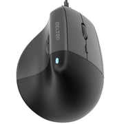 Delton S38 Ergonomic Vertical Wired Mouse, 6 Buttons, PC Mouse With 3 Adjustable DPI Levels (800/1200/1600), Smooth Scroll Wheel, Compatible for PC, Laptop, Mac, Chromebook, Black
