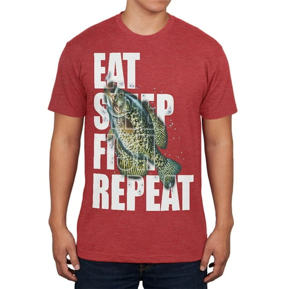Eat Sleep Fish Repeat Crappie Mens Soft T Shirt
