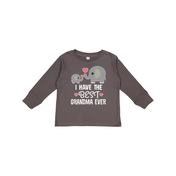 Inktastic Grandchild Best Grandma Ever Boys or Girls Long Sleeve Toddler T-Shirt