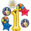 Wonder Woman Party Supplies 1st Birthday Balloon Bouquet Decorations