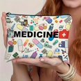 thumbnail image 1 of Medicine Themed Travel Pill Storage Bag, Portable Zipper Medicine Storage Bag, Lightweight Foldable Makeup Bag, Suitable for Adults, Portable Medicine Storage, Organiser, 1 of 6