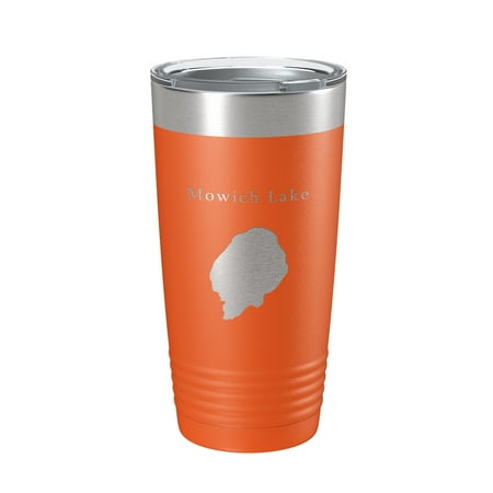 

Mowich Lake Map Tumbler Travel Mug Insulated Laser Engraved Coffee Cup Washington 20 oz Orange