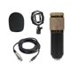 thumbnail image 1 of BM800 condenser microphone set computer recording anti-pop round net standard gold, 1 of 4