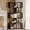 Black, variant on Corner Bookshelf, 62.6" Tall 6-Tier L-Shaped Bookcase with Baffle, Freestanding Metal Wood Shelf for Home Office