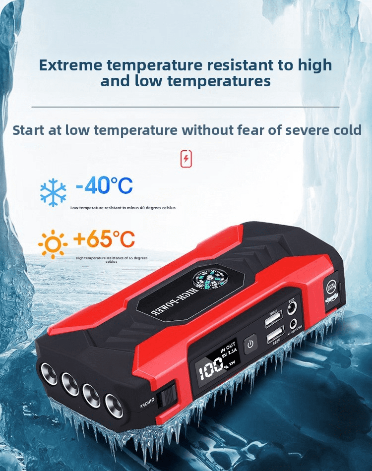 99800mAh Car Jump Starter with Air Compressor Portable Power Bank Battery Booster with USB Ports and LED Light for 12V Vehicle SUV