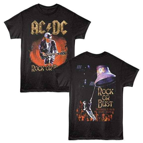 ACDC Rock or Bust World Tour Men's T Shirt (Black, Big&Tall3XLT)