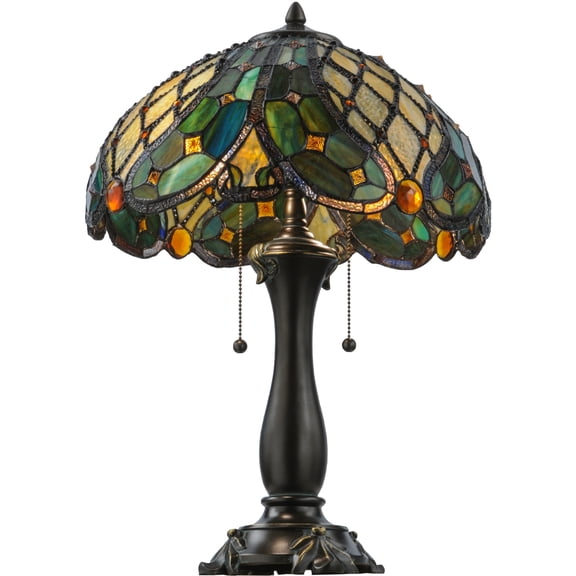 Meyda Tiffany 139420 Capolavoro 2 Light 23" Tall Hand-Crafted Table Lamp - MultiColor