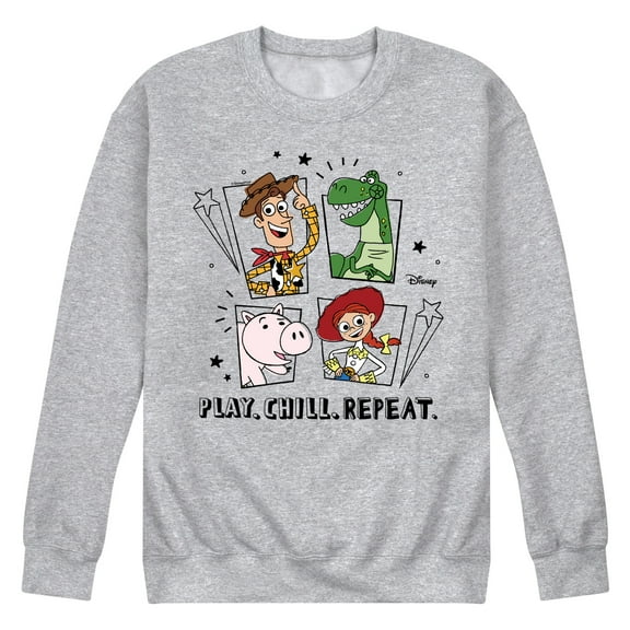 Toy Story - Play Chill Repeat - Men's Crew Neck Fleece Pullover