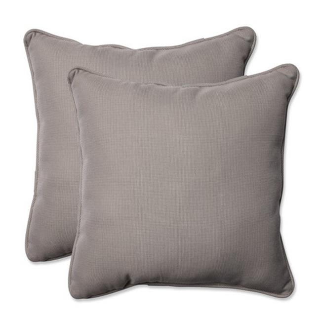 Pillow Perfect 590585 IndoorOutdoor Tweed Grey Throw Pillow, 18.5 in