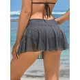 thumbnail image 5 of Charmo Womens Solid Mesh Swim skirts High Waist Swimsuits Bottoms, 5 of 7