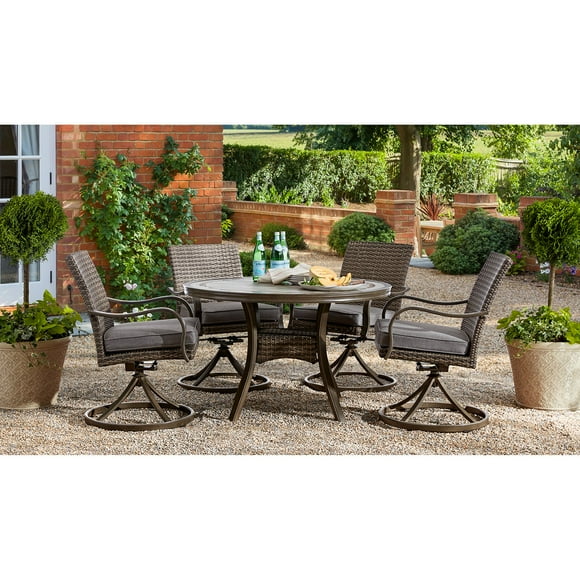 Member's Mark Newcastle Round Dining Set with Sunbrella Fabric, 5pc