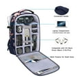 thumbnail image 2 of Mosiso Camera Backpack for Canon/Nikon/Sony/DJI Mavic Drone, DSLR/SLR/Mirrorless Photography Camera Bag Waterproof Hardshell Protective Case with Tripod Holder&Laptop Compartment, Blue Peony, 2 of 8
