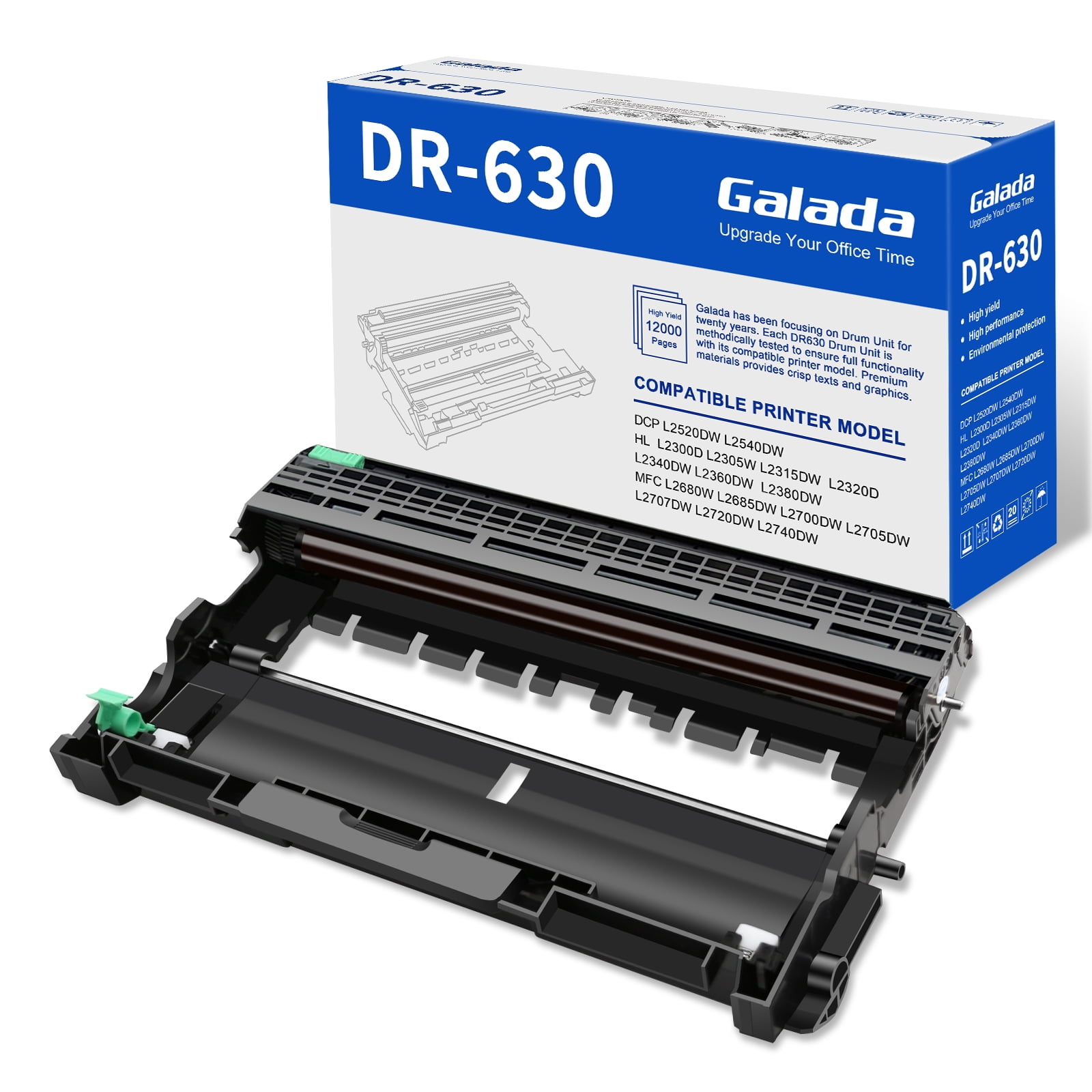 Galada Drum Unit Replacement for Brother DR630 DR630 Compatible with