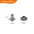 thumbnail image 2 of Uxcell 100Sets Single Cap Rivet 9mm Carbon Steel Round Head Snap Studs, Gunmetal, 2 of 7