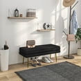 thumbnail image 2 of HOMCOM End of Bed Bench, Upholstered Bedroom Bench with Storage Black, 2 of 10