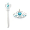 thumbnail image 2 of Princess Elsa Crown Tiara and Wand Set — Silver Heart Jewel(Blue), 2 of 4