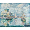 thumbnail image 2 of Paul Signac 14x12 Black Ornate Wood Framed Double Matted Museum Art Print Titled: Barfleur (1931), 2 of 5