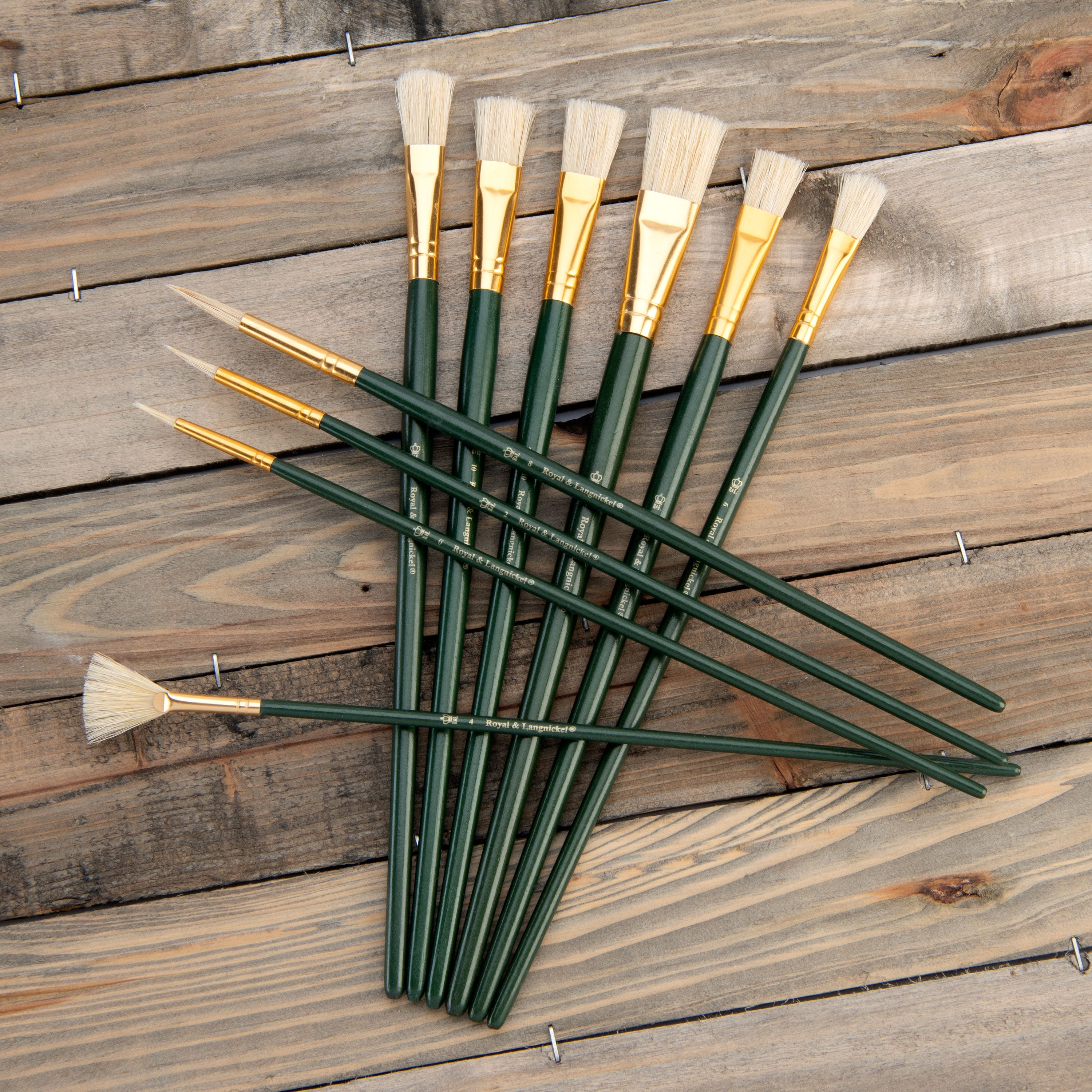 Royal & Langnickel - 30pc Super Value Long Handle Brush Set, For Acrylic and Oil Paints